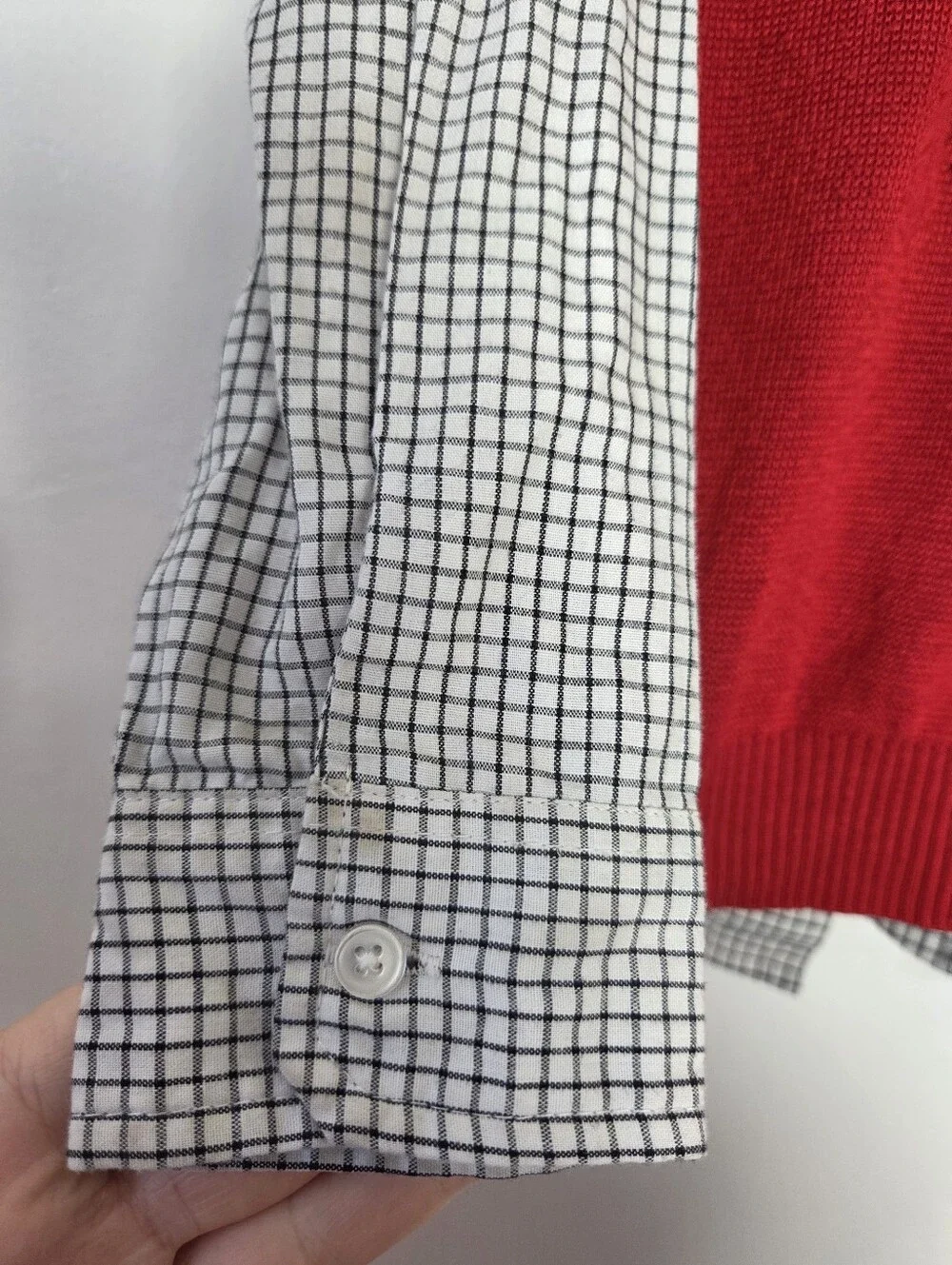 Boys Size 7 Sweater Vest Set Button Up Shirt Slacks Dress Pants Red Christmas